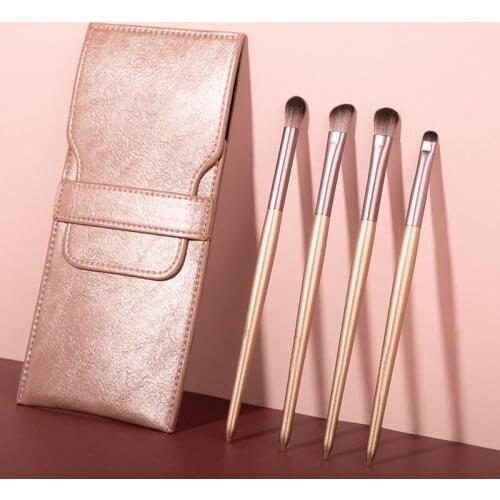 4Pcs/set Eye Shadow Brushes Very Soft Makeup Brush Set Beauty Tools Eye Makeup Brush Eye Shadow Brush Eyebrow Brush With Pack