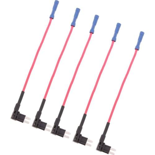 5 Pieces ATM Mini Add-A-Circuit Car Auto Low Profile Blade Style Fuse Holder