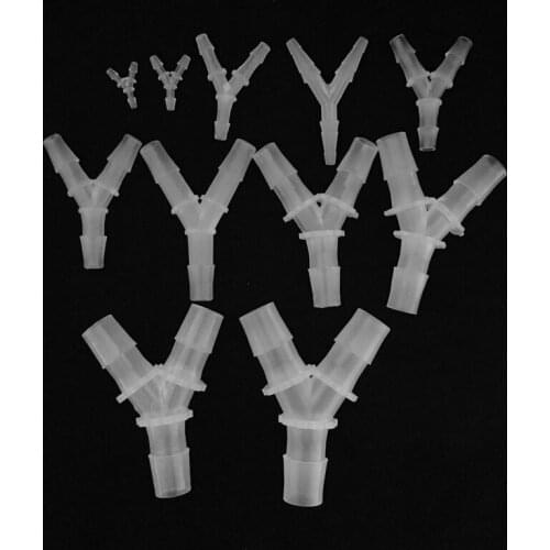 1Pcs 2.4mm-15.8mm Plastic 3 Ways Hose Joiner Y Connector Adapter