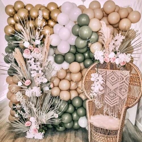 50pcs Retro Green Skin 5/10/18in Balloons Garland Arch Metallic Gold Globos Birthday Wedding Anniversary Party Decor Baby Shower