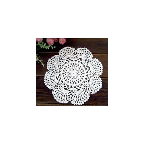 6 pcs/set Handmade Crochet flower Placemat Shabby Chic Wedding Event Decor Crocheted Doilies