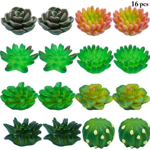 8/16pcs Cute Succulent Plant Magnet Button Cactus Refrigerator Message Sticker Environmental Protection Resin Magnetic Patch