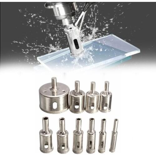 10PCS/set 6-30mm Diamond Marble Glass Granite Drilling Coated Core Hole Saw Drill Bits Tool Cutter For Tiles