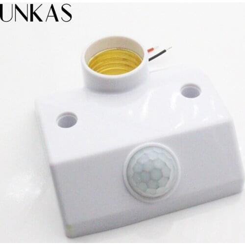 UNKAS AC180-240V Infrared Motion Sensor Automatic Light Lamp Holder Switch Intelligent Light Motion Sensing Switch With Screws