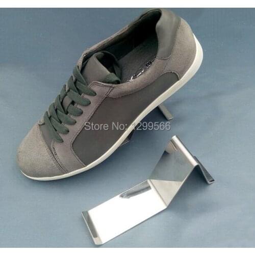 Free shipping fashion A-shape stainless steel Shoe display stand shoes care high heels purse Shoe display holder rack 10pcs