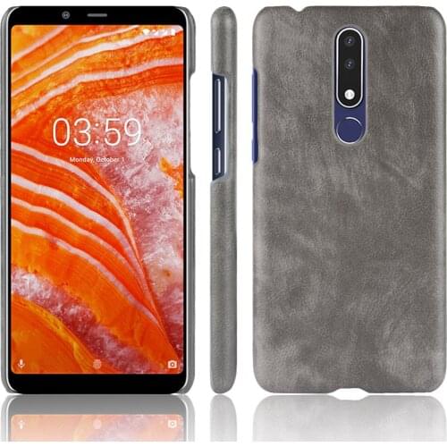 For Nokia 3.1 Plus Case For Nokia 3.1Plus Retro PU Leather Litchi pattern Skin Hard Cover For Nokia 3.1 Plus 6.0inch Phone Case