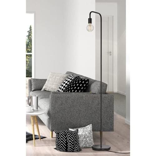 Rustic Klara Black Floor Lamp Black Pipe Lamp Releasing Pendant Ornament Authentic Searchlight Black Plated Iron Living Light Quality