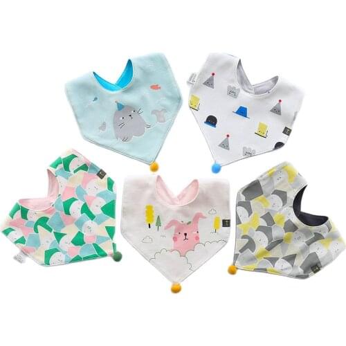Childrens bib saliva towel pure cotton for feeding 360 Degree Rotation Kids Bandana Burp Cloth Soft Newborn Infant Baby Stuff
