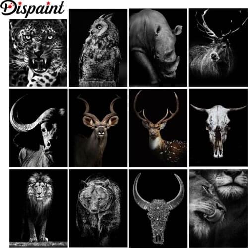 Dispaint Diy 5d Diamond Painting "Animal bear deer leopard" Cross Stitch Square Round Diamond Embroidery Handwork Rhinestone Art