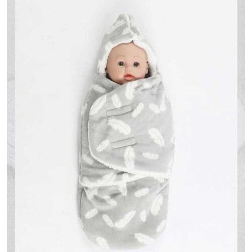 2 Layers Thicken Flannel Wrap Envelopes Swaddle For Newborn Soft Baby Blanket Baby Sleeping Bag Swaddling Infant Bedding 30*65cm