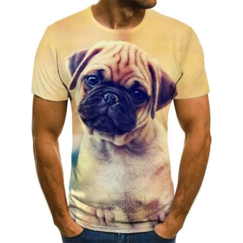 Dog T-shirt Mens Womens Summer Casual Tops 3D O Neck Shirt Large Size Street Wear Pet Pictures Fashion T-shirt
