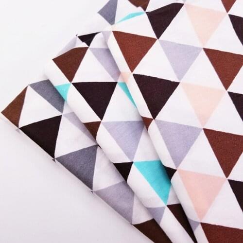 Geometric Patterns Series Patchwork Cotton Twill Fabric By Meters Breathable Pure CottonMaterial For Blanket Bedding Pillow