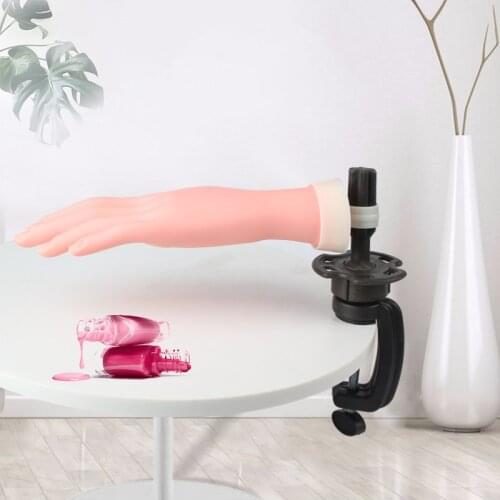 Flexible Silicone Training Hand Display Model Movable Practice Hands For Nail Art Personal Salon Manicure Tools
