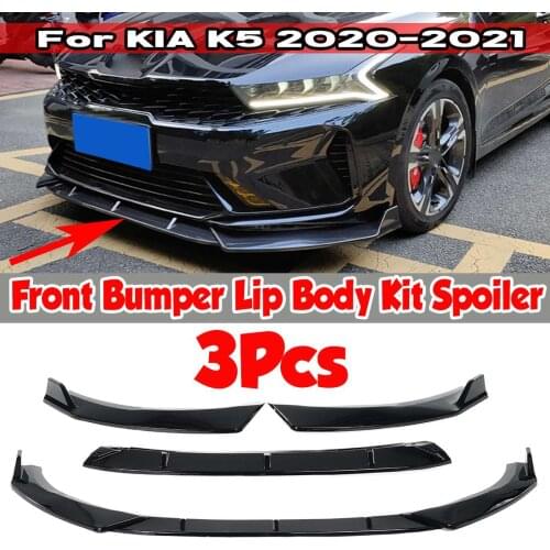 3PCS Car Front Bumper Lip Body Kits Diffuser Spoiler Splitter Protector Cover Deflector Lips Guard For Kia K5 Optima 2020 2021