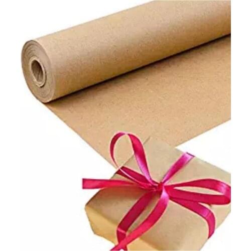 30m Brown Vellum Wrapping Paper Roll Wedding Birthday Party Gift Tissue Paper for Wrapping Art Craft Christmas Wrapping Paper