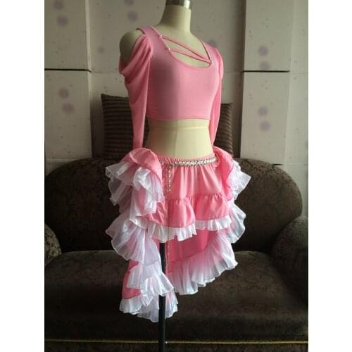 Bellydance oriental Belly Indian gypsy dance dancing costume costumes clothes bra belt chain scarf ring skirt dress set suit 040