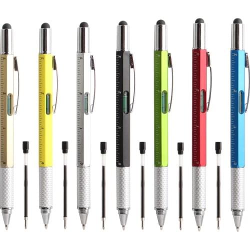 1+20/Set 7Colors Novel Multifunctional Screwdriver Ballpoint Pen Touch Screen Gift Tool Pens School Office Supplie Stationery