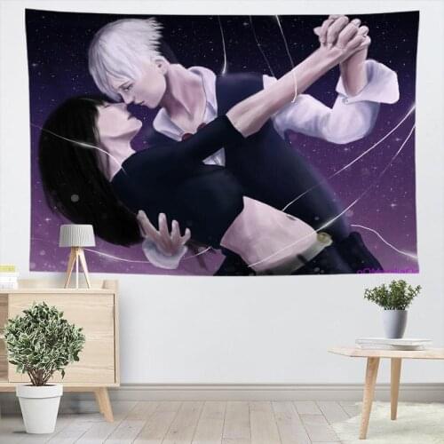 Death Parade Wall Tapestry 3D Printing Custom Yoga/Office/Sofa Tapestry Bedspread For Kids Room College Dorm Decoration
