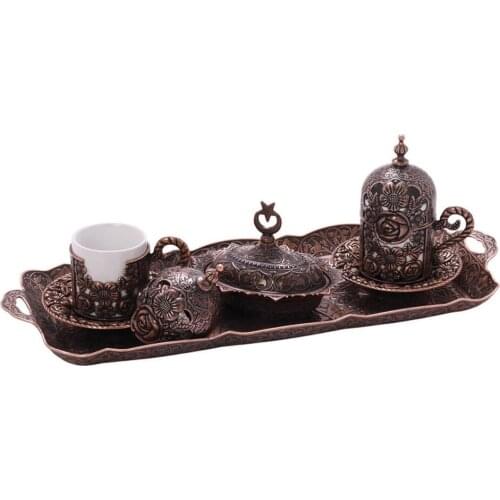 Two Person New Güllü Pleasure Coffee Set Gold and Silver Color Option High Quality Plated 244