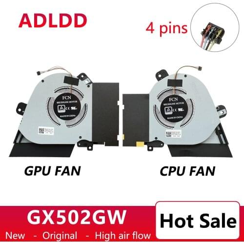 New laptop cpu gpu cooling fan cooler radaitor for Asus ROG gx502 gx502g gx502gw DC 12V 1A 4PIN