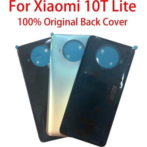 Original New Rear Back Battery Cover For Xiaomi Mi 10T Lite Door Housing Case Replacement Parts