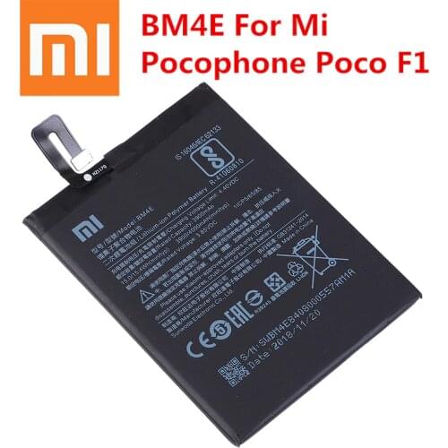 Xiao Mi Original Phone Battery BM4E for Xiaomi Mi Pocophone Poco F1 3900mAh Replacement Batteries Free Tools