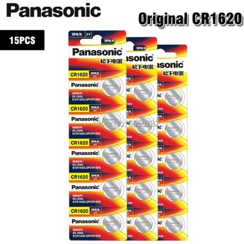 15pcs/Lot Panasonic Original Product cr1620 Button Cell Batteries For Watch 3V Lithium Battery CR 1620 Remote Control Calculator