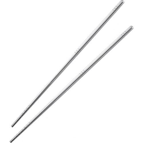 10 Pairs Chopsticks Safe Sanitary Durable Stainless Steel Lightweight Square Anti-slip Easy Use Mildew Proof Kitchen Tool