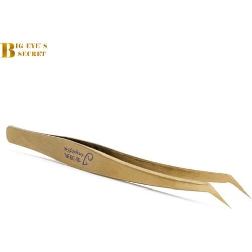 Big Eyes Secret Stainless Steel False Eyelash Tweezers Fake Volume Eye Lash Curler Applicator Clip Beauty free shipping