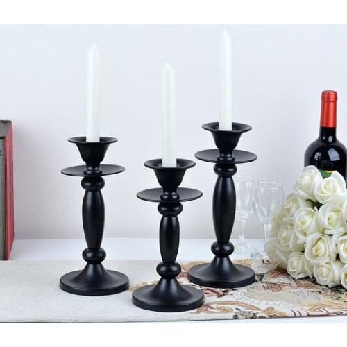 IMUWEN Metal Candle Holder Luxury Candlestick Fashion Wedding Christmas Table Stand Home Party Decor IM766