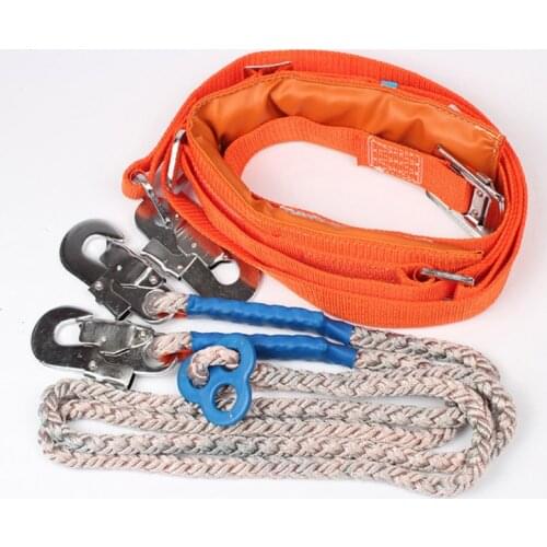 Electrician Work Safety Belt Fall Prevention Construction Single Waist Safety belts Double Hook Dual Control Dual Protection