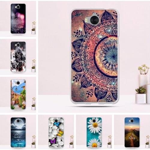 Silicone TPU Phone Cases For Huawei Y5 2017 Y6 2017 Honor 6 Play Case 3D Luxury Cute Flower Fundas Soft Covers