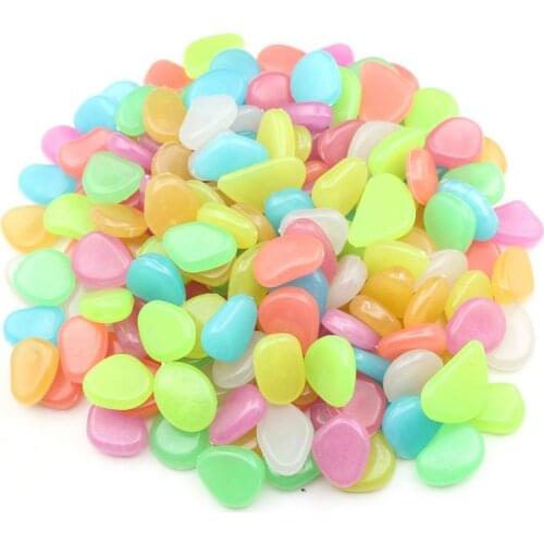 50pcss/pack Night luminous Stone Glow In The Dark Stones Garden Pebbles Glow Stones Rocks for Walkways Aquarium Glowing Stones