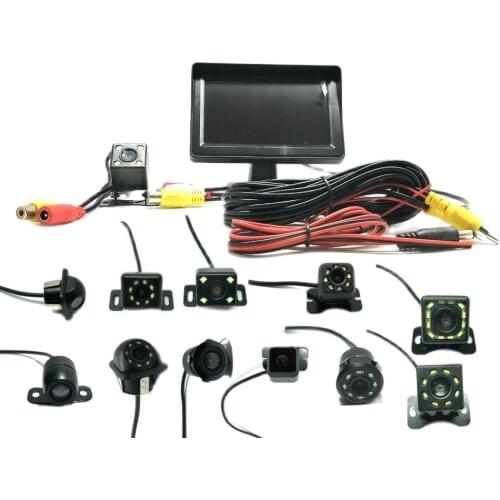 TFT LCD 4.3" Screen Car Monitor For Rear View Camera Reverse Parking Auto Display HD Digital Color 4.3 Inch PAL/NTSC
