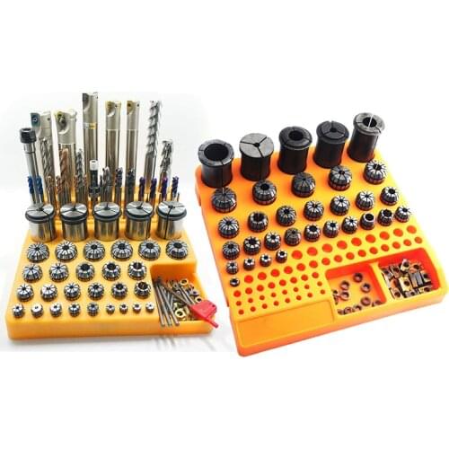 1set plastic case ingathering box collet drill bit inserts carbide endmill storage box for CNC machine parts collecting