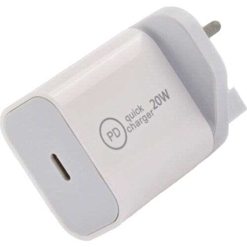 10pcs 20W Fast Charging UK/EU/US/AU Plug PD Charger Quick Charge 3.0 For iPhone Samsung Huawei Mobile PAD USB AC Power Adapter