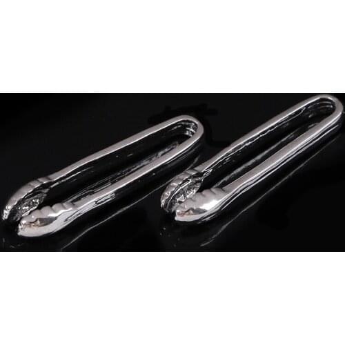 2pcs Metal Barbecue Locking Tongs Serving Clip BBQ Grill Baking Salad Steak Vegetable Pasta Kitchen Tool Dollhouse Miniature