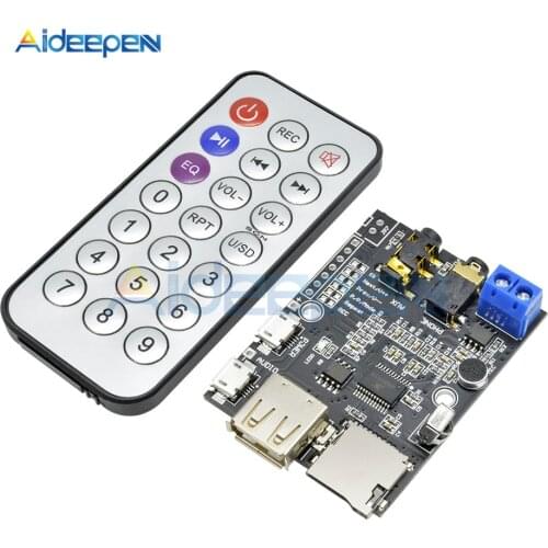 1Set WMA+WAV+MP3 USB 5V Three Decoder Board Audio Amplifier Player Decoding Module Support Remote Controller U-Disk TF Card