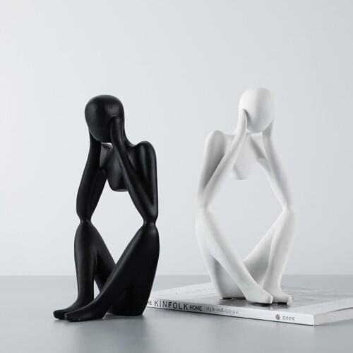 Abstract figures carved Boreal Europe style Fine carving Desk decoration resin embellishments home decoration accessories