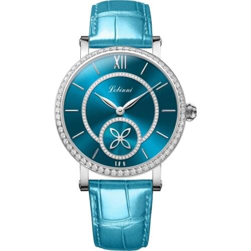 LOBINNI Luxury Women Watch Ladies Automatic Watches Self Wind Mechanical Wristwatch Waterproof Sapphire Mirror Austria Crystal