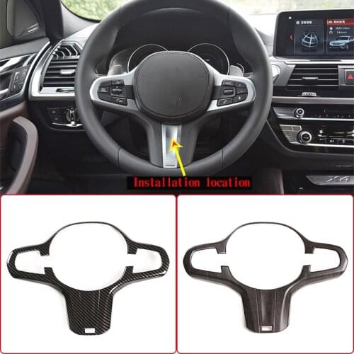 Car Steering Wheel Frame Decoration Cover Stickers Trim For BMW 5 6 Series GT X3 X4 G01 G02 G30 2017-19 ABS Interior Accessories