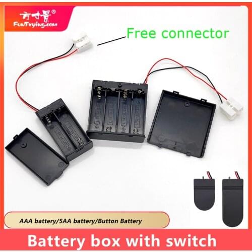 Battery Holder With ON-OFF Switch,Button Coin Cell Battery Socket Storage Box 3V battery Case Cover Tools Model Railway Layout