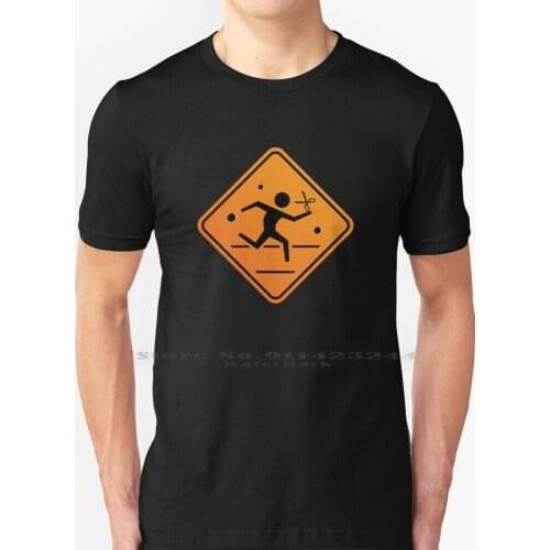 Running With Scissors T Shirt 100% Pure Cotton Running Scissors Rws Dude Riot Evil Game Horror Cool Orange Sign Awesome Black