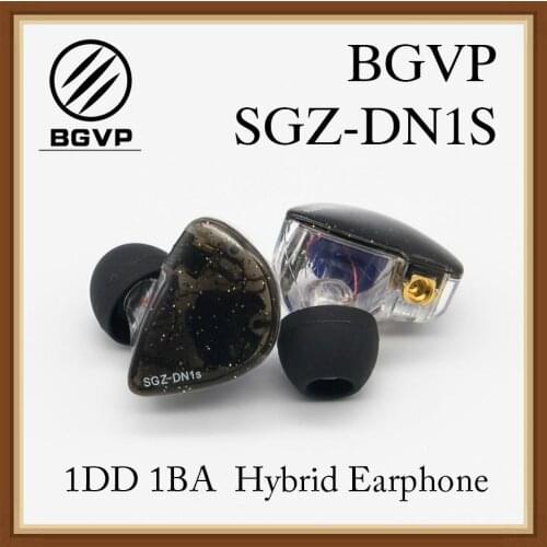 BGVP DN1S HIFI Hybrid Earphone MMCX Detachable Interface Balanced Armature Dynamic Driver IEMs Resin Shell Multicolor With Cable