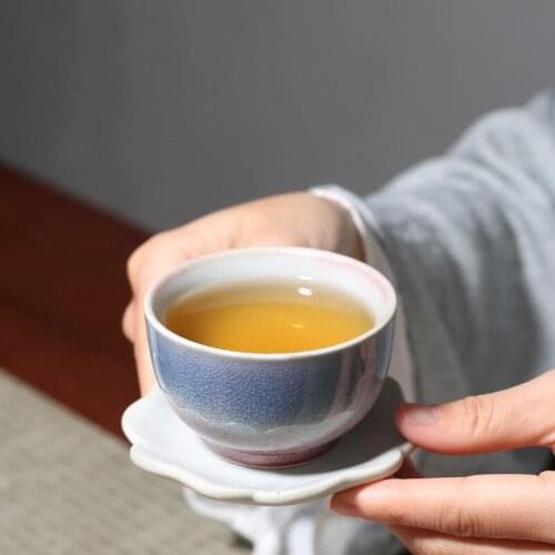 Ceramic Ice Cracked Glaze Teacups Creative Kiln Change Kung Fu Master Cup Office Water Mug Traditional Chinese Small Tea Bowl