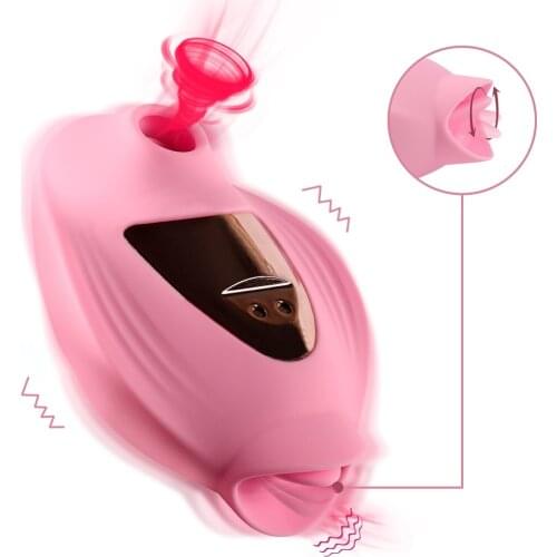 Clitoral Licking Sucking Tongue Vibrator for Women Clit Nipple Sucker Stimulator Oral Tongue Pussy Licking Sex Toys for Couples