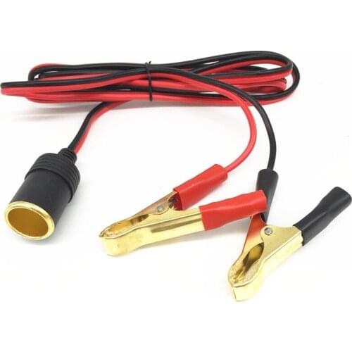 Crocodile clamp to cigarette lighter pure copper connection plug cable battery lithium battery cable test cable