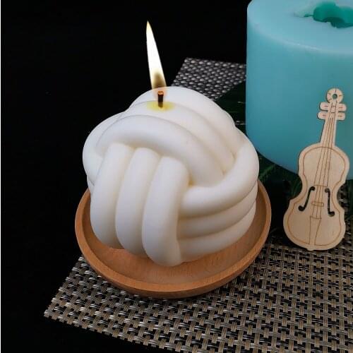 LZ012 PRZY Molds 3D Silicone Sphere Candle Ball of Yarn Irregular Soap Candle Mold Clay Resin Moulds