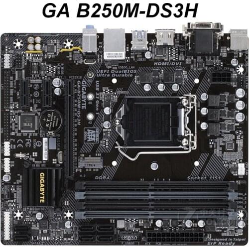 Used For Gigabyte GA-B250M-DS3H Original LGA 1151 Desktop B250 Motherboard B250M-DS3H DDR4 USB3.0 SATA3