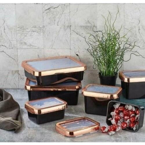 6 pieces set storage container. Very stylish and storage arrangement practical use and healthy kablar